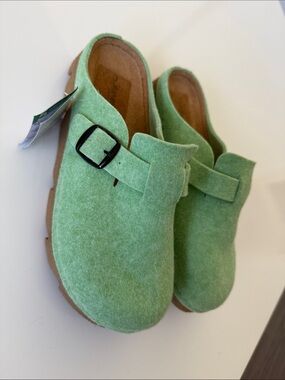 Flexus by Spring Step Clogger Mule in Green Sz 8 women